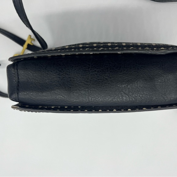 FOSSIL Campbell Crossbody Black Stripe Purse - Picture 9 of 9